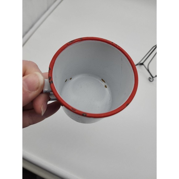 Vintage enamel Cup and Bowl Farm Themed - Picture 6 of 6